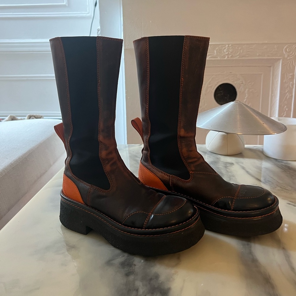 Miista E8 Textured Tall Chelsea Boot